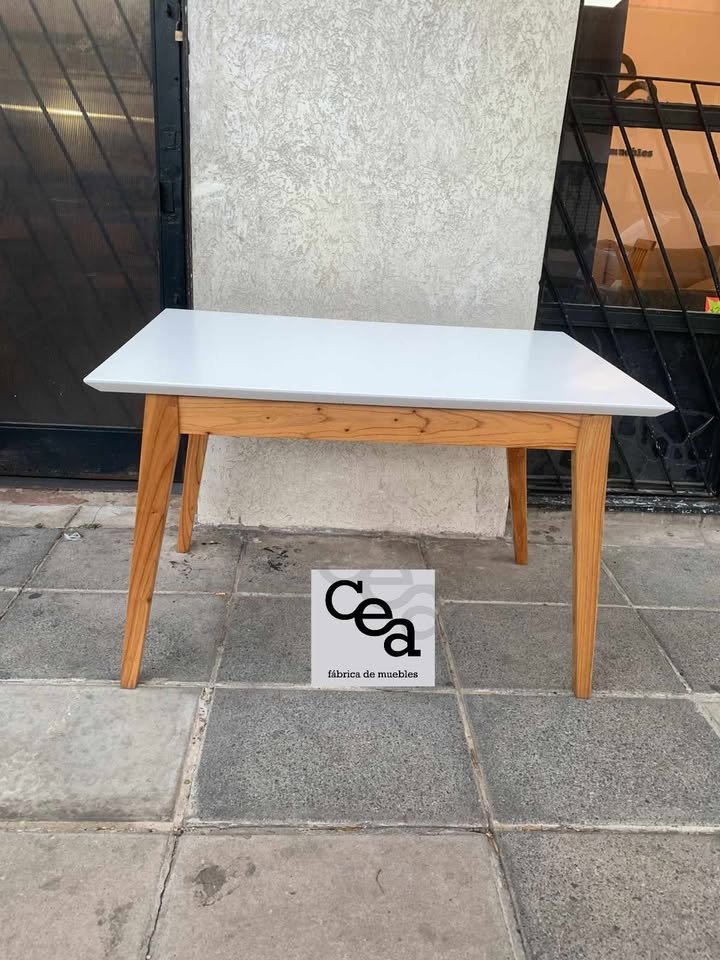 Mesa escandinava tapa blanca - Imagen 2